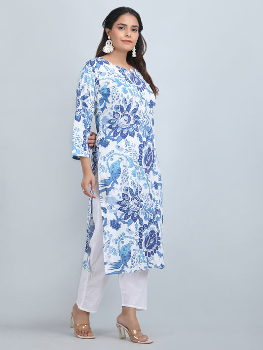 Pure Cotton printed Straight kurti