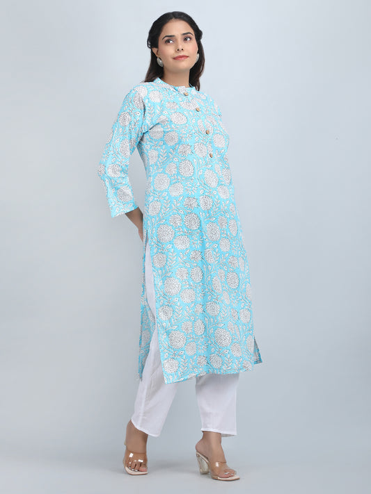 Pure Cotton printed Straight kurti
