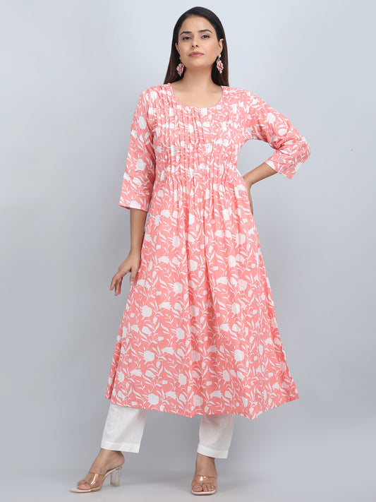 Pure cotton Pintex work Kurta & pant set