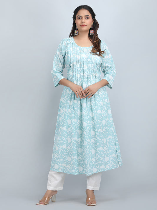 Pure cotton Pintex work Kurta & pant set
