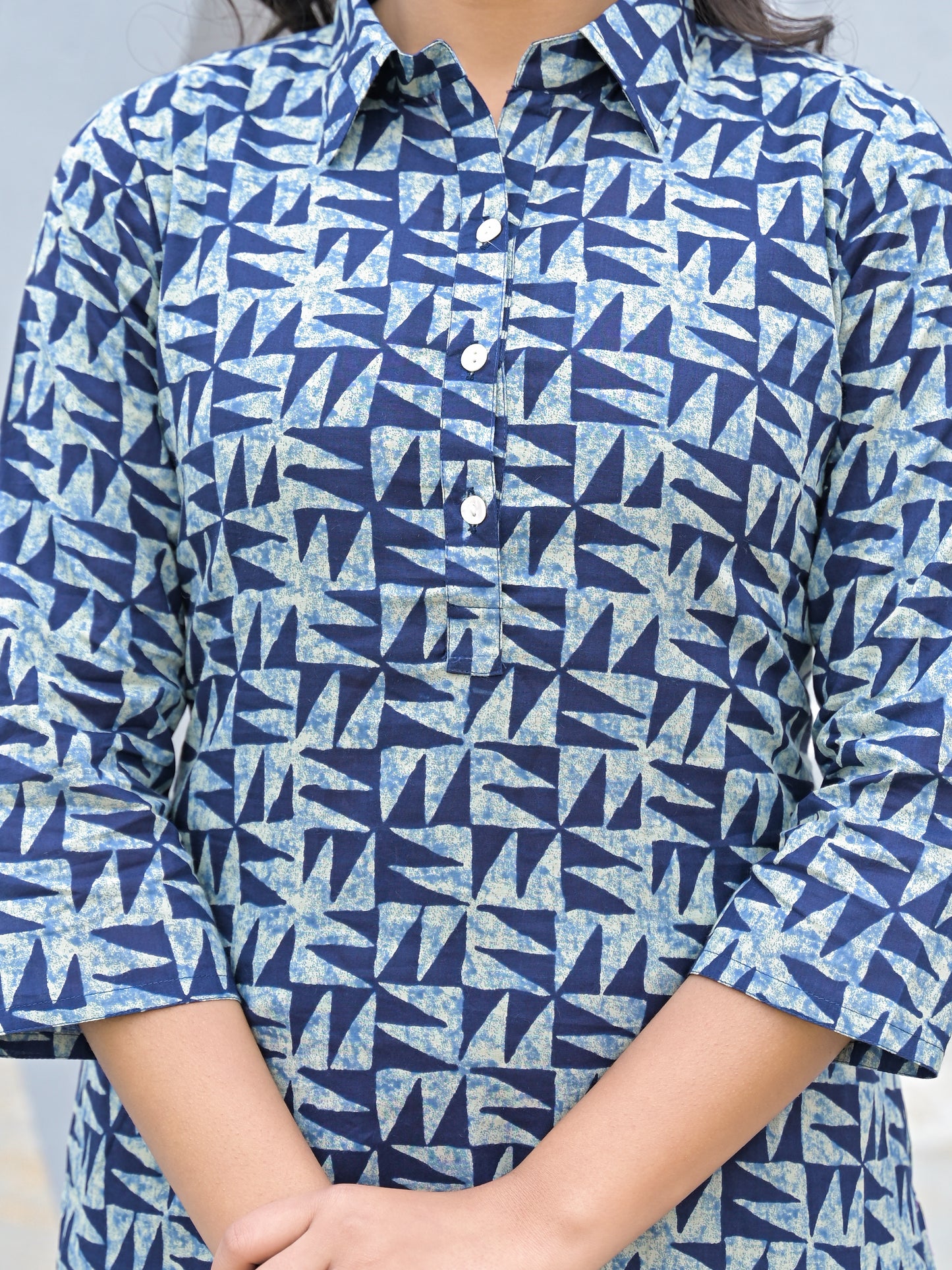 Pure Cotton straight floral print daily wear with side pocket co,ord set.